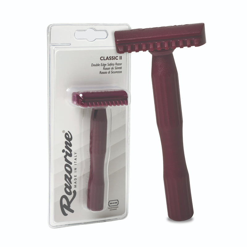 Rasoio Double Edge Open Comb Classic II Red Marsala Razorine 21008