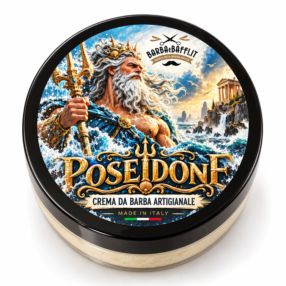 Crema da Barba Poseidone Barbaebaffi 150 ml.