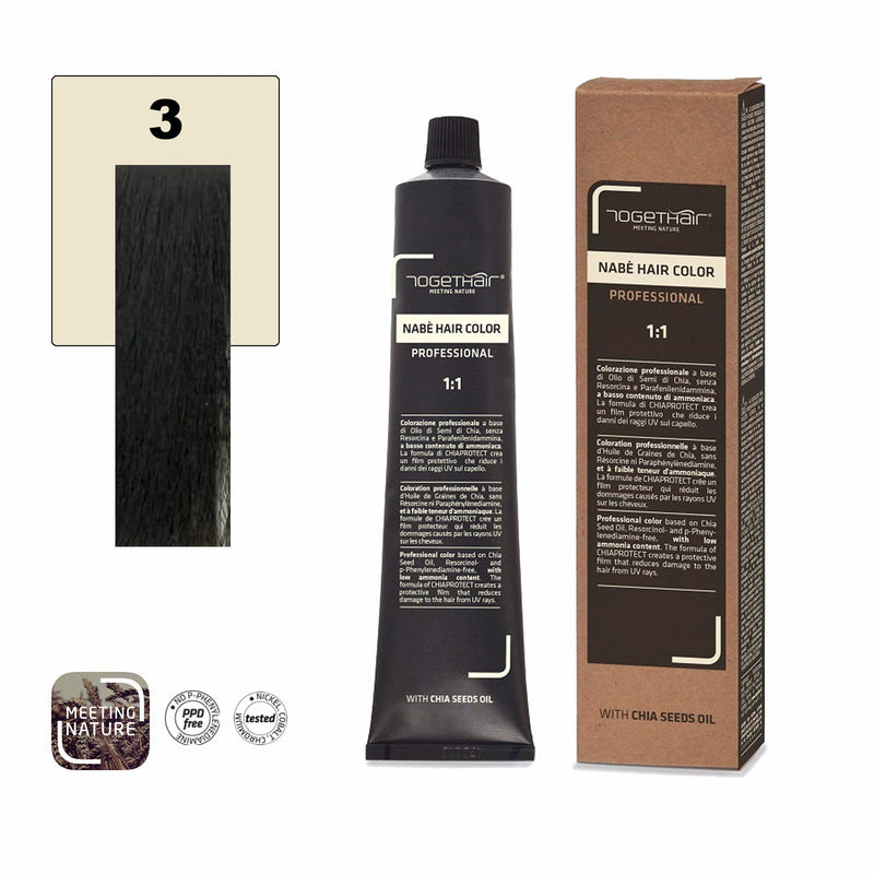 Nabe’ Hair Color Vegan nr. 3 Castano Scuro Togethair 100 ml