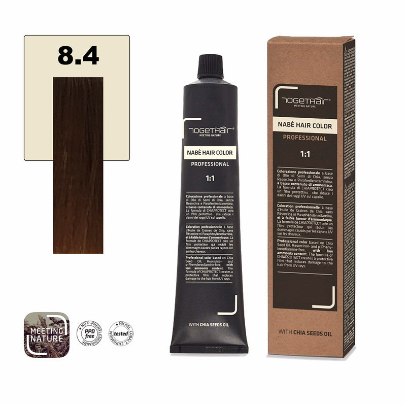 Nabe’ Hair Color Vegan 8.4 Biondo Chiaro Rame Togethair 100 ml