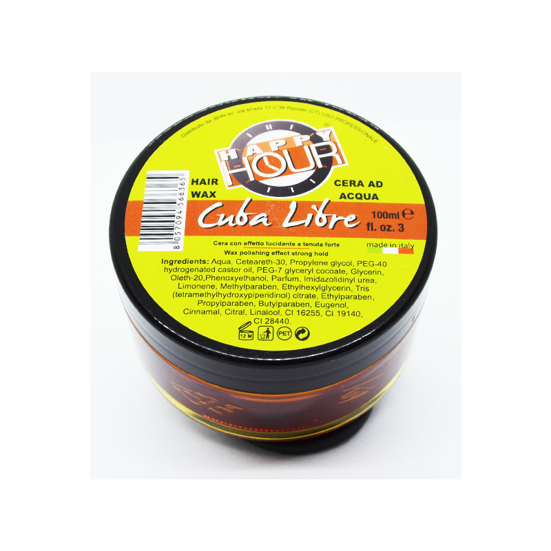Cera per capelli forte lucida Hair Wax Happy Hour Cuba Libre 100 ml
