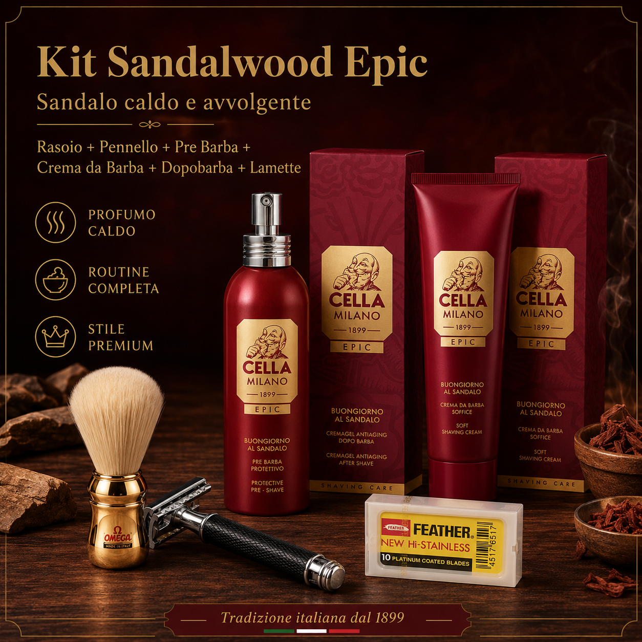 Kit Sandalwood Epic – Sandalo caldo e avvolgente
