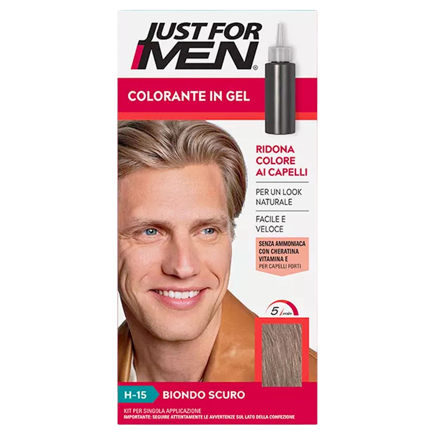 Gel Colorante Capelli Just For Men Biondo Scuro 33+33 ml